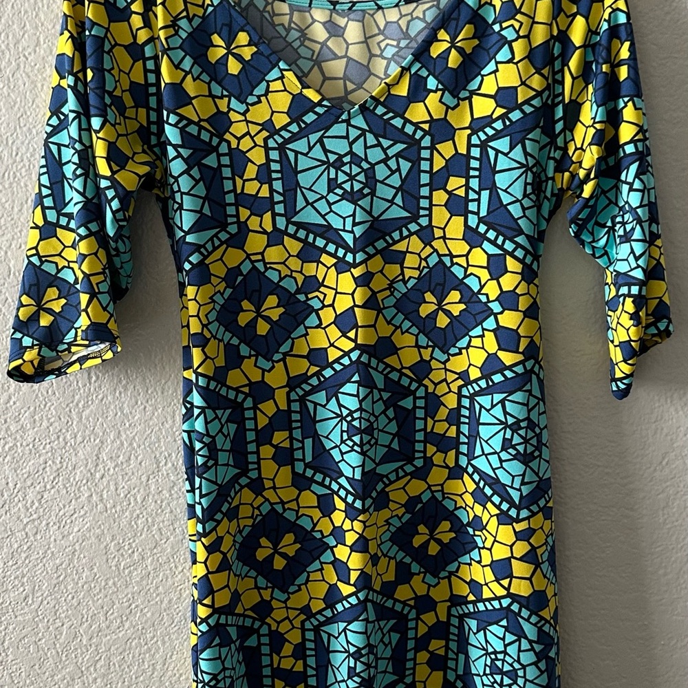 Vibrant Geometric Pattern Dress